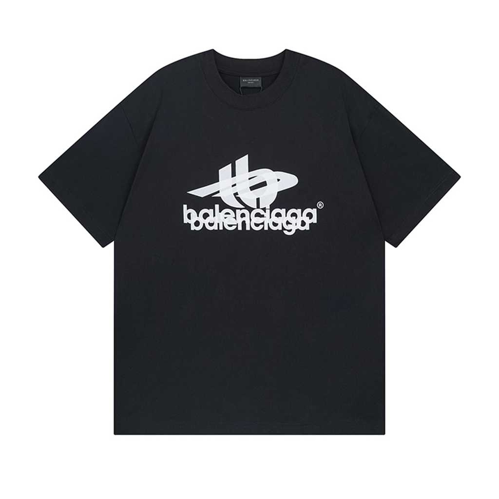 Balenciaga laminated letter Logo printed short-sleeved T-shirt